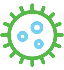 a circular bacteria icon