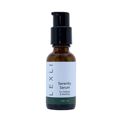 1 oz bottle with blue label, Serenity Serum